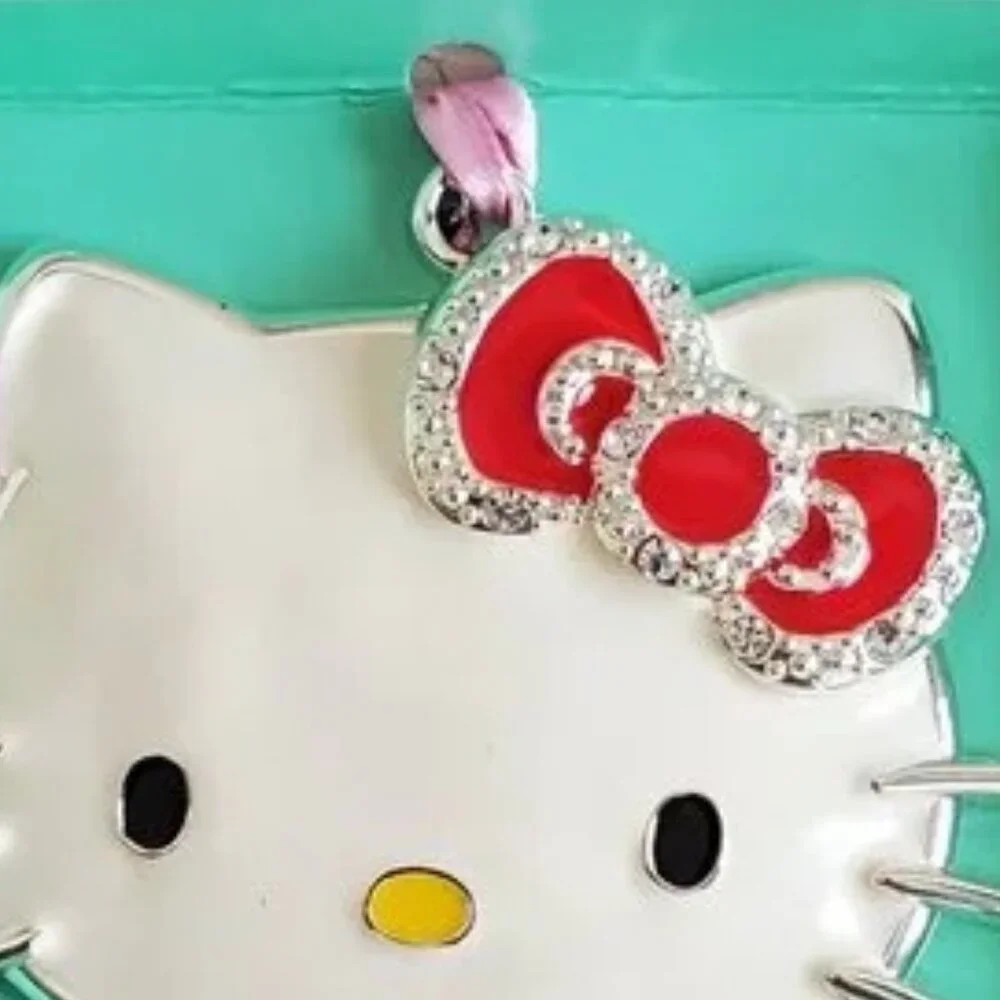 Hello Kitty Collectible Ornament Wearing Pink Dress & A Red Bow